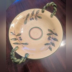 Splendor Of Florence Italy Hand Painted Ceramic Hand painted Bowl With Handles